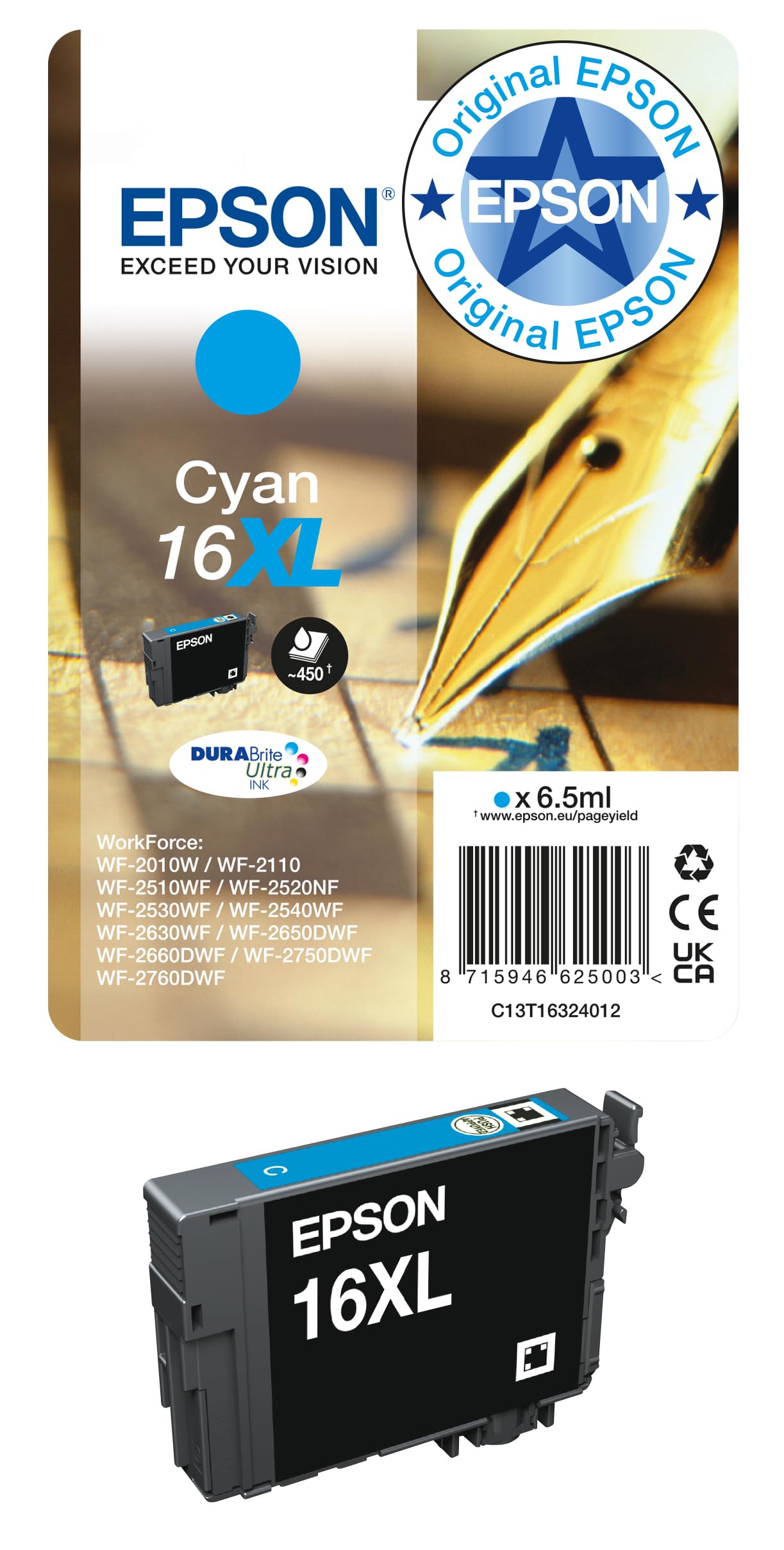 Epson 16XL Cyan (C13T16324012)