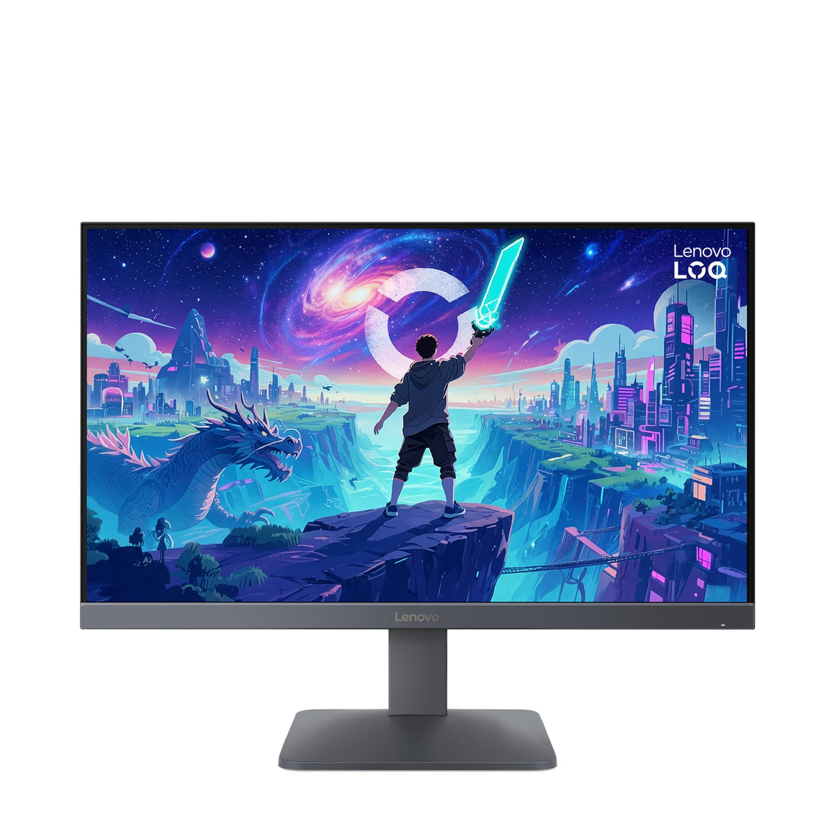 Lenovo LOQ 24-10 | 23.8" Full HD Gaming Monitor | 1920x1080 | 16:9 | 200Hz | 0.5ms Response Time | HDMI 2.1 | DisplayPort | 3-Sided Panel | Matte Display | VESA Adaptive Sync | AMD FreeSync | Gray - 68F1GACBE5
