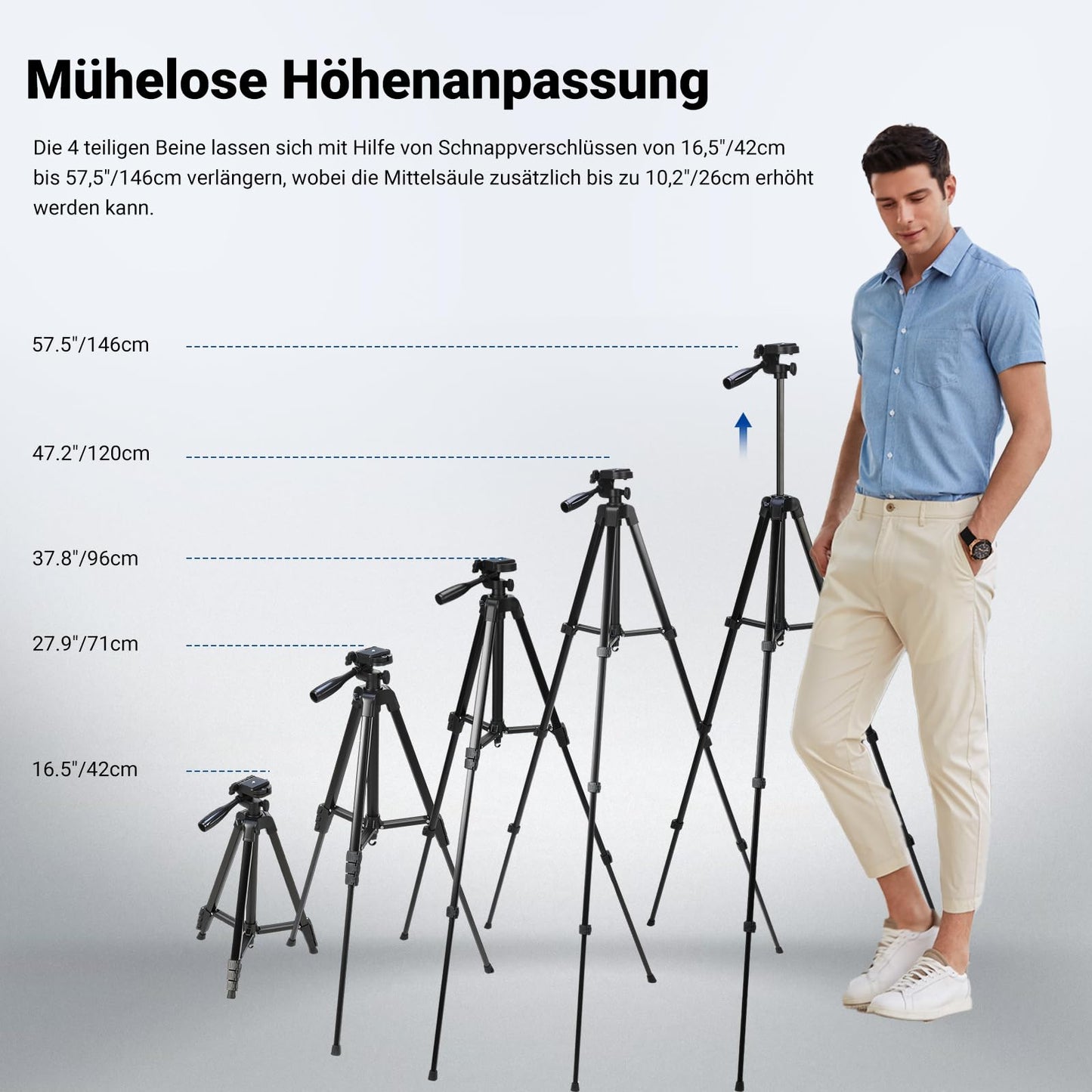 NEEWER Entry Level Version Tripod for Cell Phone & Camera, Metal Lightweight Portable Travel Tripod with Cold Shoe Cell Phone Holder Compatible with iPhone for Video Recording, TP53