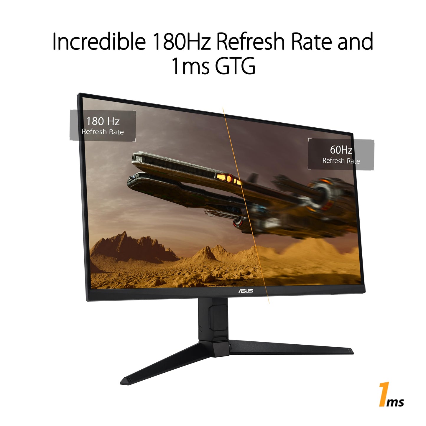 ASUS TUF Gaming VG27AQL3A - 27 inch WQHD monitor - 180 Hz, 1ms GtG, FreeSync, G-Sync, Adaptive Sync, ELMB, DisplayHDR 400 - Fast-IPS panel, 16:9, 2560x1440, DP, HDMI, USB, ergonomic, speaker - 90LM09A0-B01370