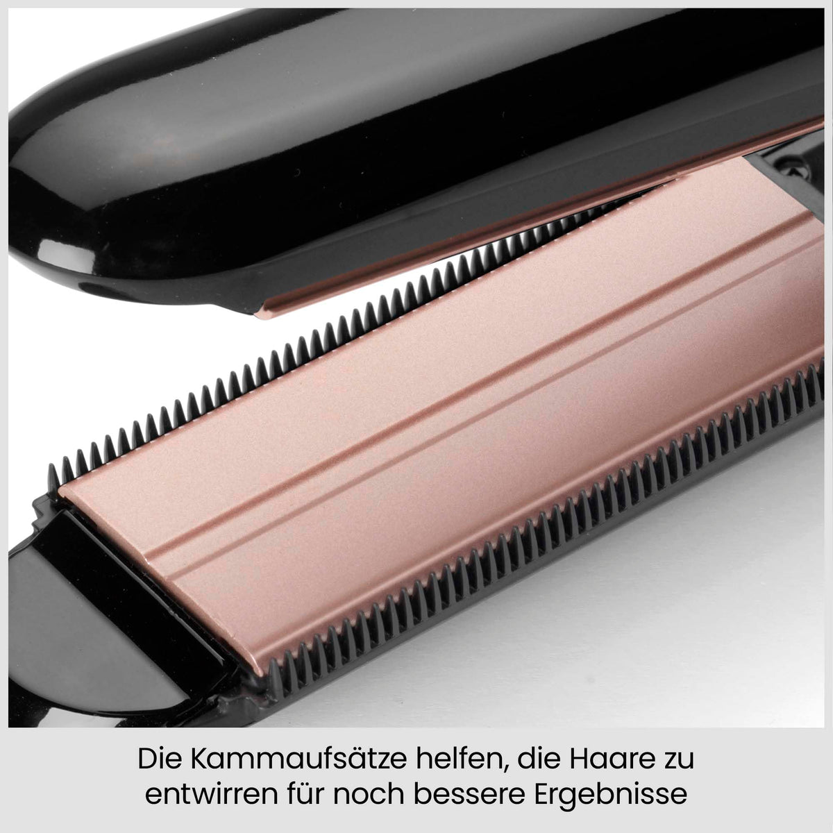 BaByliss Steam Smooth Îndreptător de păr, aparat de styling cu aburi, Negru | Plăci ceramice XL de 39mm, îndreptător pentru păr gros și lung, îndreptare anti-frizz, 5 niveluri de temperatură până la 230°C, ST493E - 997-81081