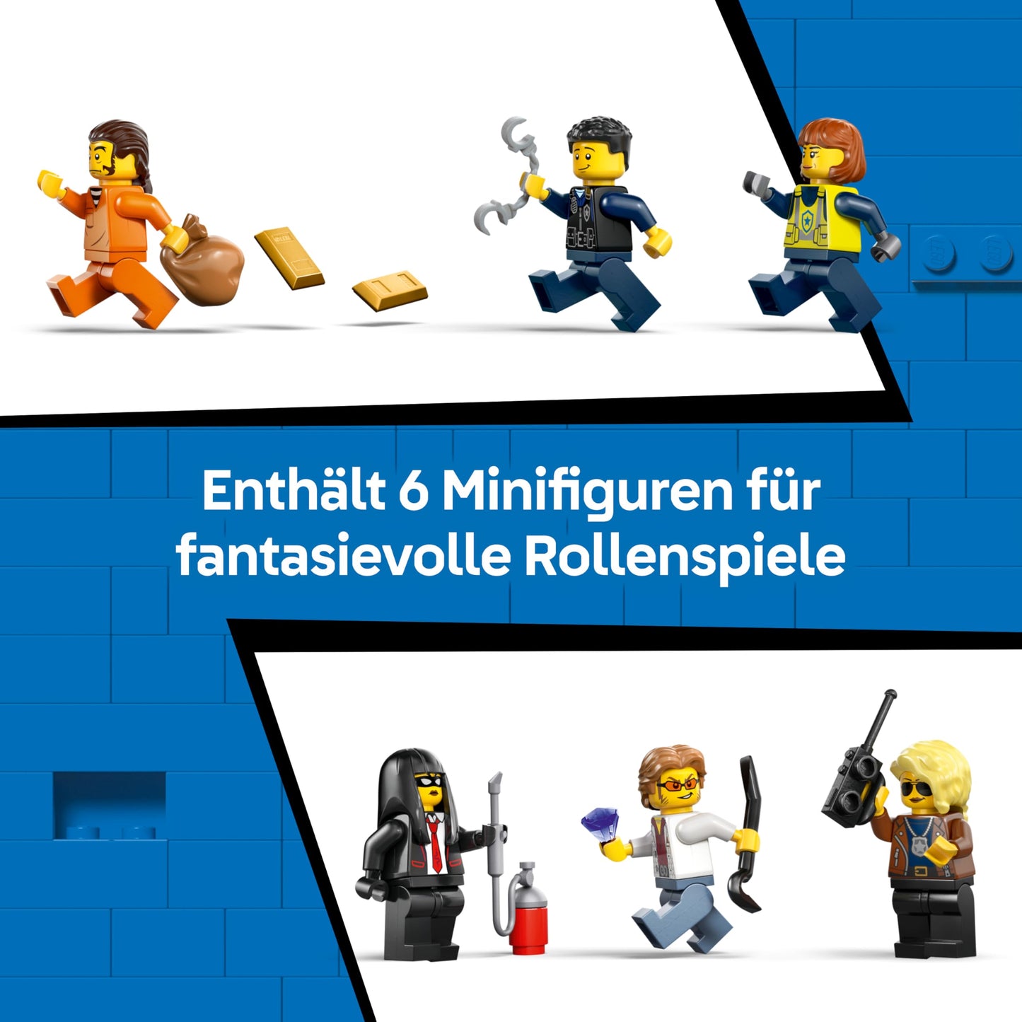LEGO City Raid on the Police Train - Remote Controlled Toy Train - Model Building with Circular Track, Helicopter, Rally Car and 6 Minifigures - Gift for Boys Ages 7 and Up - 60508