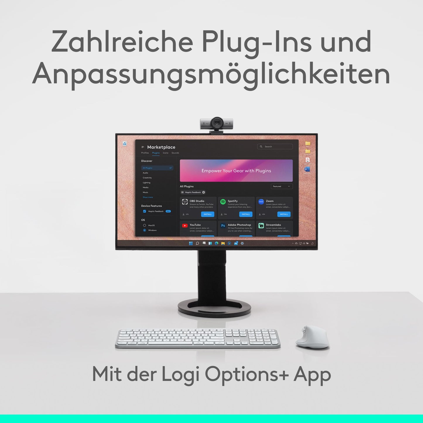 Logitech MX Master 4, ergonomische kabellose Maus mit - 910-007563