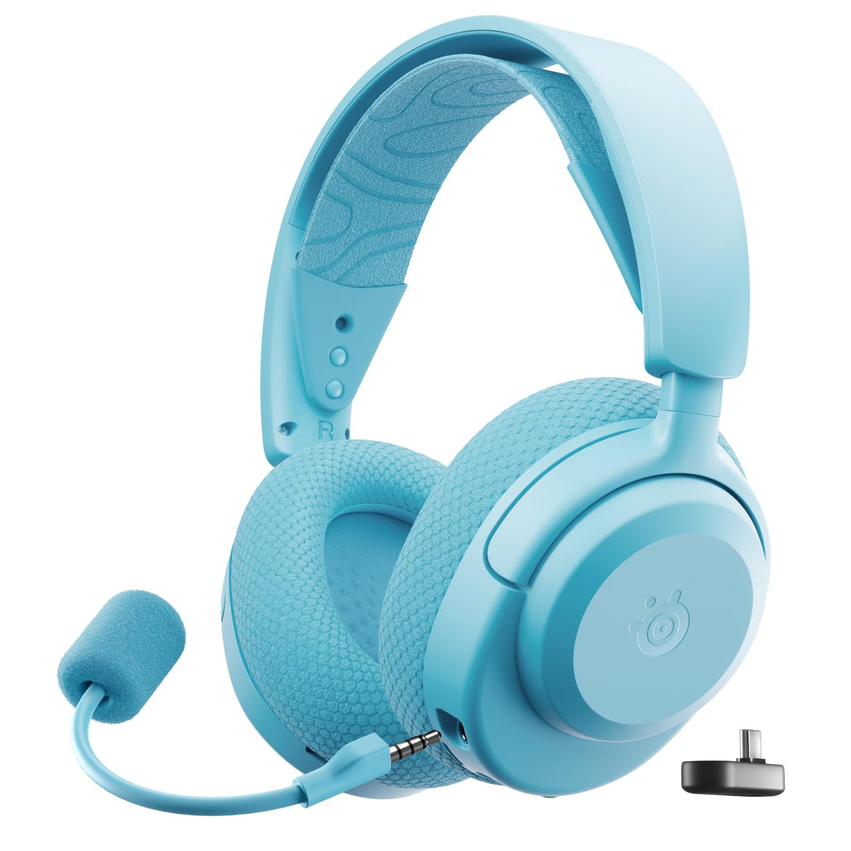 SteelSeries Arctis Nova 3P Wireless - PS5 Headset & PC Gaming Headset – App Control – 40 Hours Battery Life – Neodymium Magnet Drivers – 2.4 GHz/Bluetooth – Detachable Microphone – For PS5, PC, Switch - Aqua - 61688