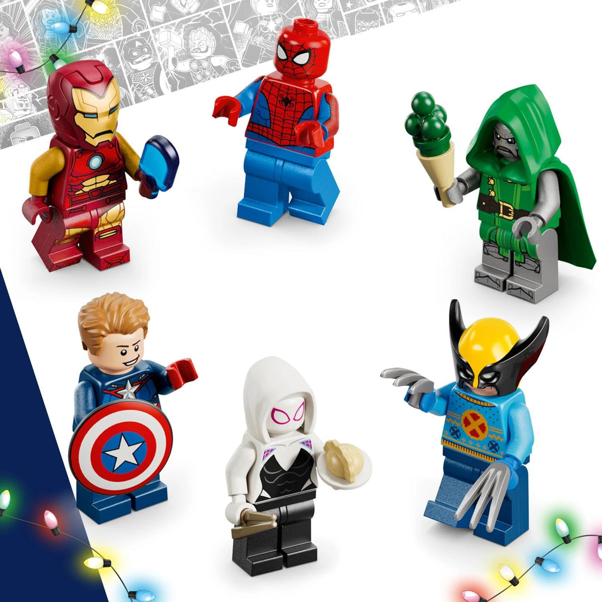 LEGO | Marvel Advent Calendar 2026 - Pre-Christmas Gift Toy - 24 Superhero Surprises with 6 Minifigures, Airplane & Car - Gift for Fans and Boys and Girls aged 6 and up - 76340