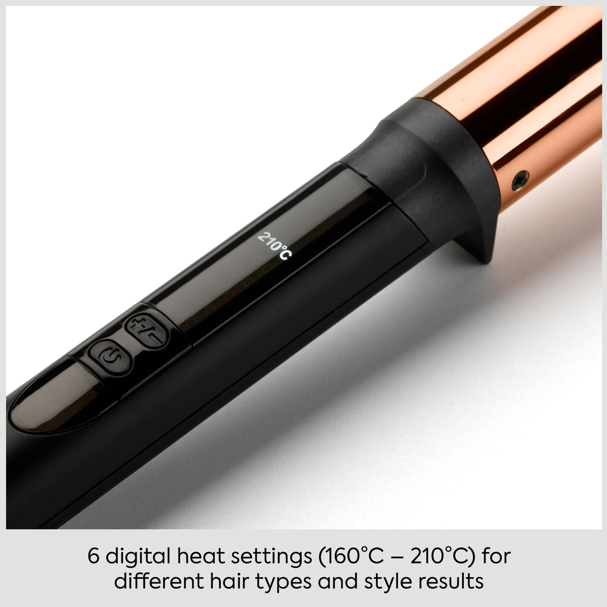 BaByliss Titan Wave Wand, durable waves effortlessly, 28 mm genuine titanium barrel, quick heating, up to 210 C, black - 2356U