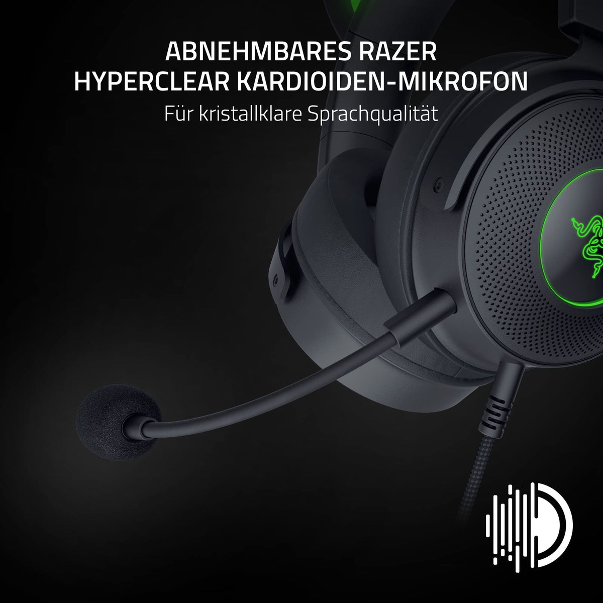 Razer Kraken Kitty V2 Pro - Wired RGB headset with interchangeable ear cups and reactive stream lighting (TriForce Titanium 50mm drivers, HyperClear cardioid microphone) Black - RZ04-04510100-R3M1