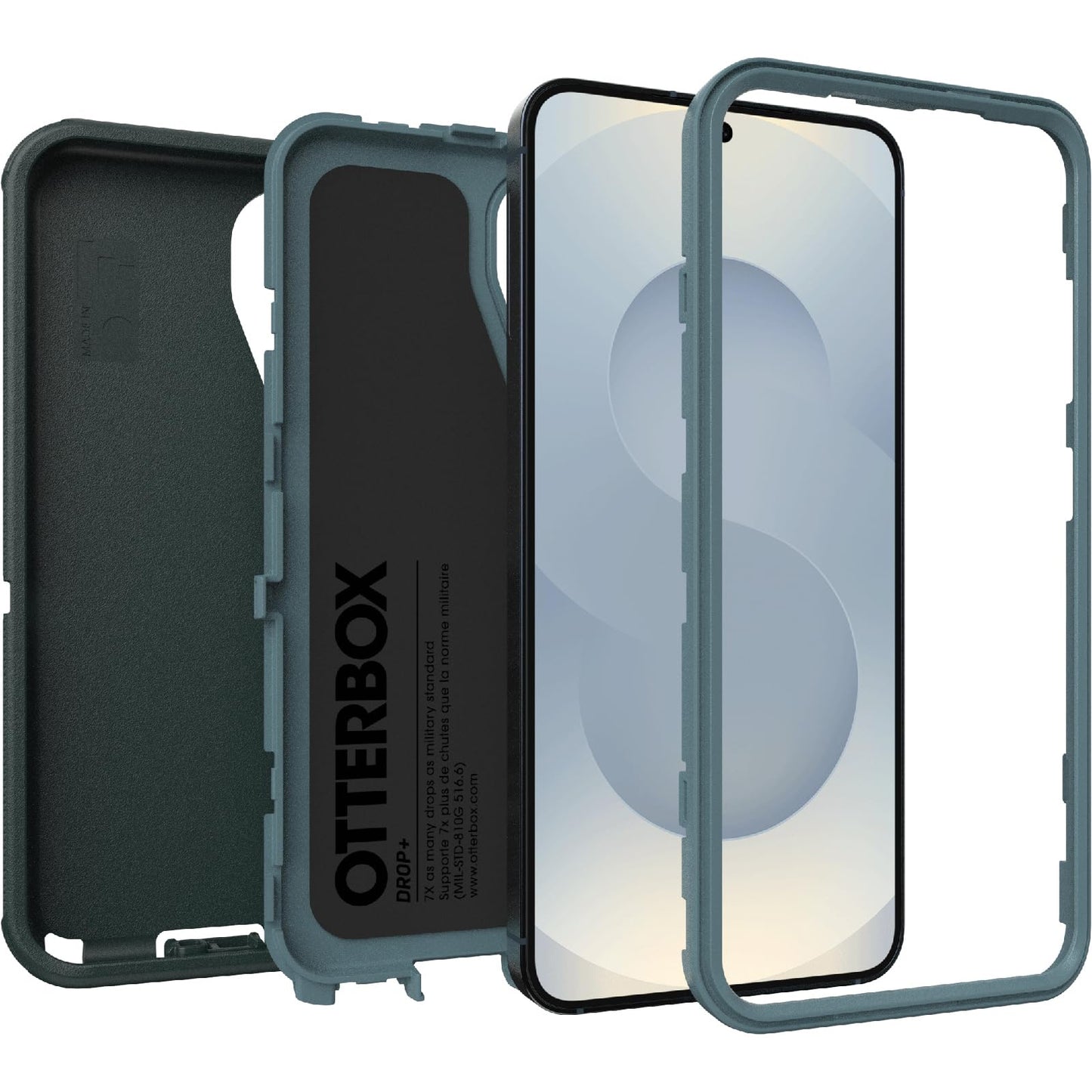 OtterBox Defender Case for Samsung Galaxy S25, Shockproof Drop Proof Ultra Heavy Duty Protective Case 7X Military Grade Tested Green - 77-97615