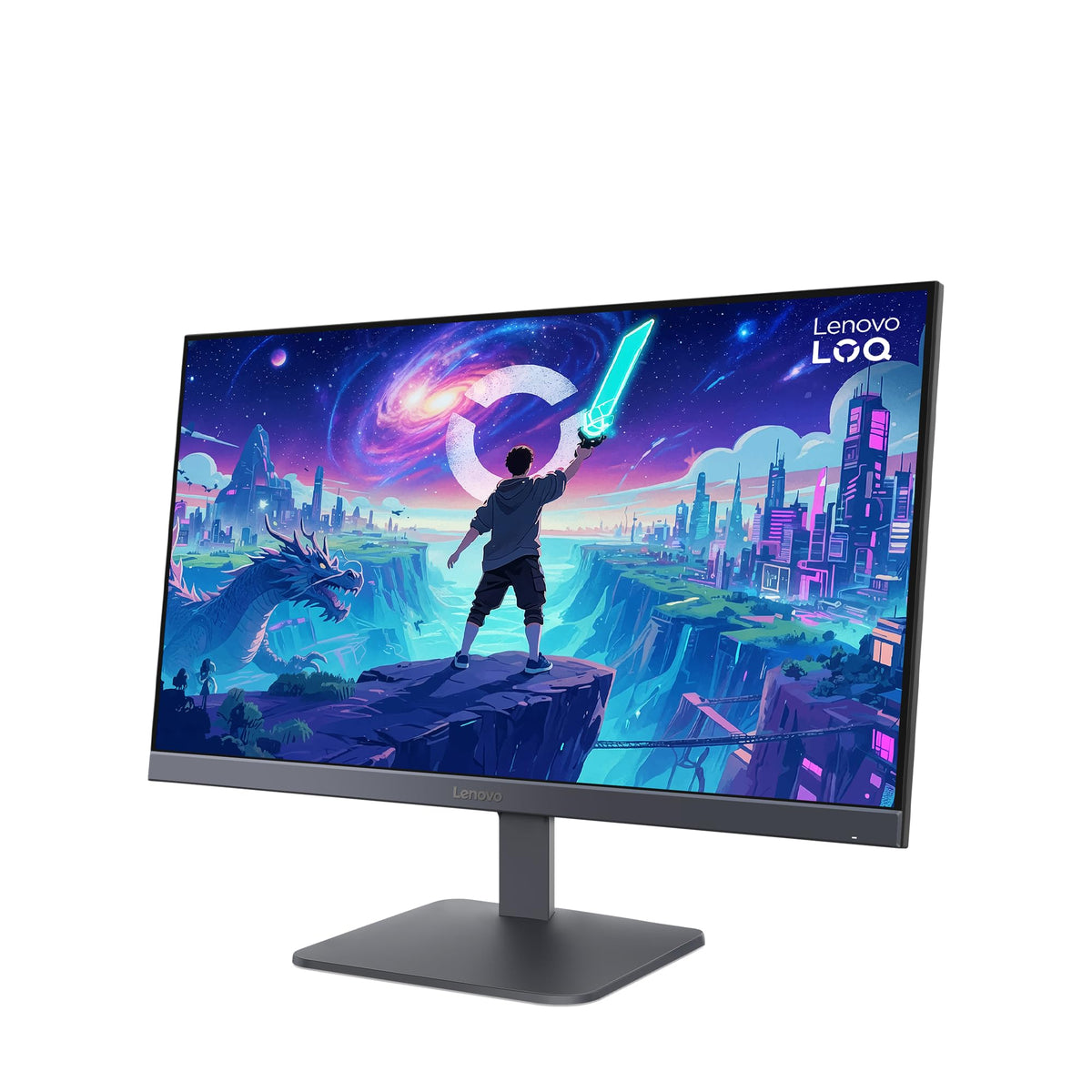Lenovo LOQ 24-10 | 23.8" Full HD Gaming Monitor | 1920x1080 | 16:9 | 200Hz | 0.5ms Response Time | HDMI 2.1 | DisplayPort | 3-Sided Panel | Matte Display | VESA Adaptive Sync | AMD FreeSync | Gray - 68F1GACBE5