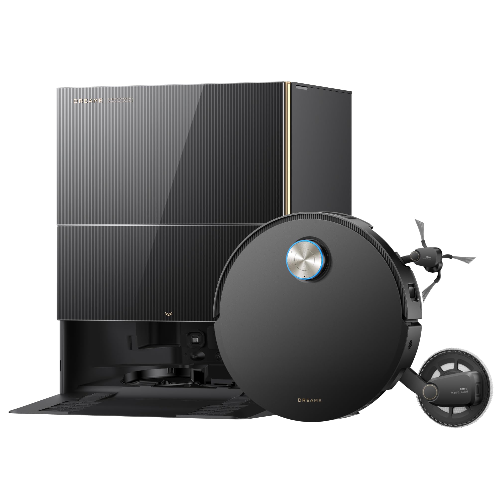 dreame X60 Pro Ultra Complete vacuum robot with wiping function, 42,000 Pa, Dual UltraExtend Arm, two AI cameras, obstacle crossing. (10 cm), auto-drain, mop self-cleaning (100 °C) - RLX96DE