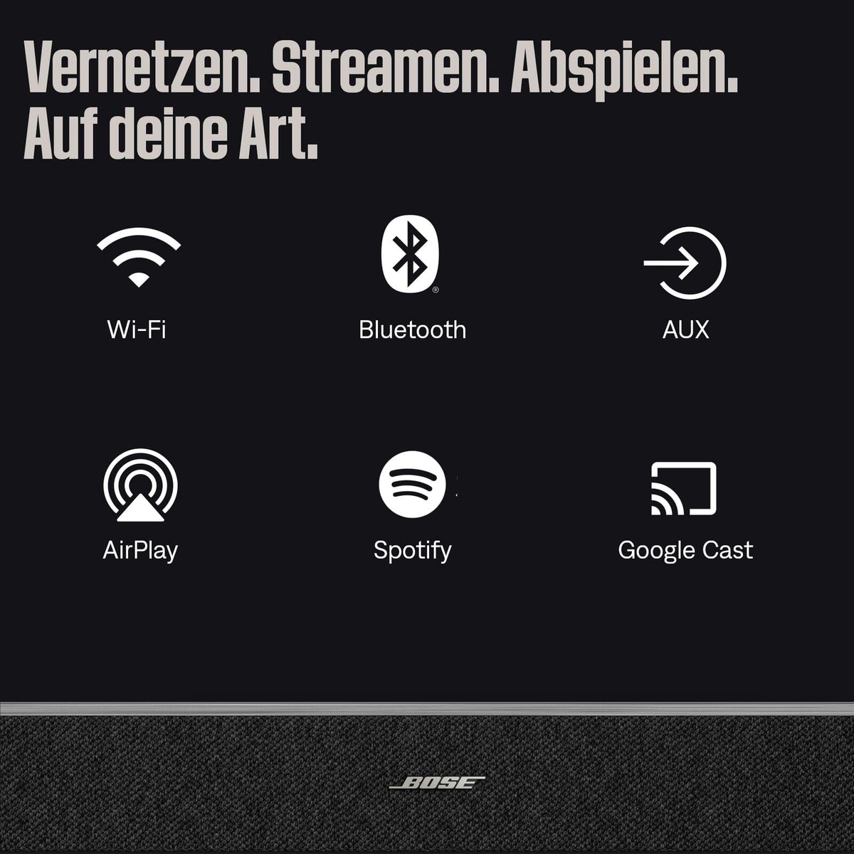 Bose Lifestyle Ultra Speaker, wireless home speaker with TrueSpatial Audio, CleanBass, AirPlay, and Google Cast, Smoke White - 894001-2200