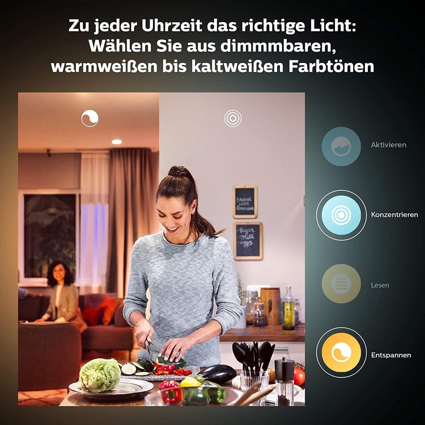 Philips Hue White Ambiance E14 lamp single pack 470, dimmable, warm to cool white light, controllable via app, compatible with Amazon Alexa (Echo, Echo Dot), pack of 1 - 929002294407