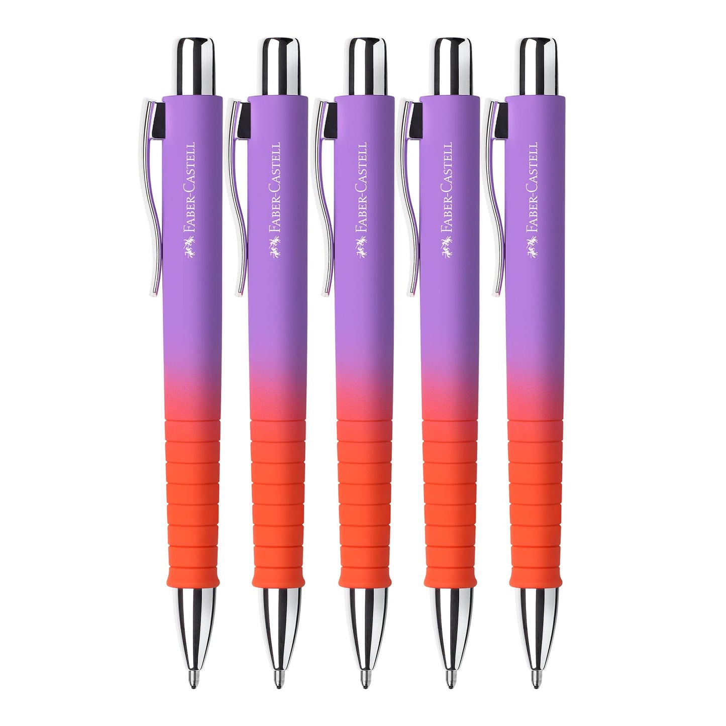 Faber-Castell - Poly Ball Punchy Melon ballpoint pen, 5 pieces - 205339