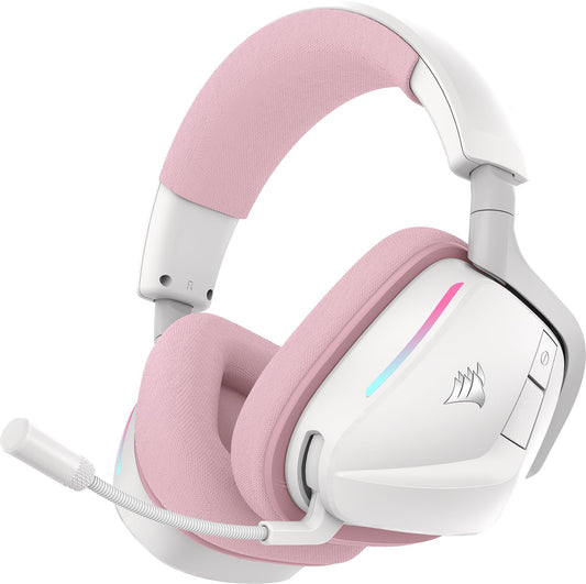 Corsair Void v2 Wireless Gaming Headset with Bluetooth for PC, PS5, PS4, Switch & Mobile - Dolby Atmos, Dual Wireless Multiplatform, Long Lasting Battery, Fast Charging - Pink - CA-9011394-WW