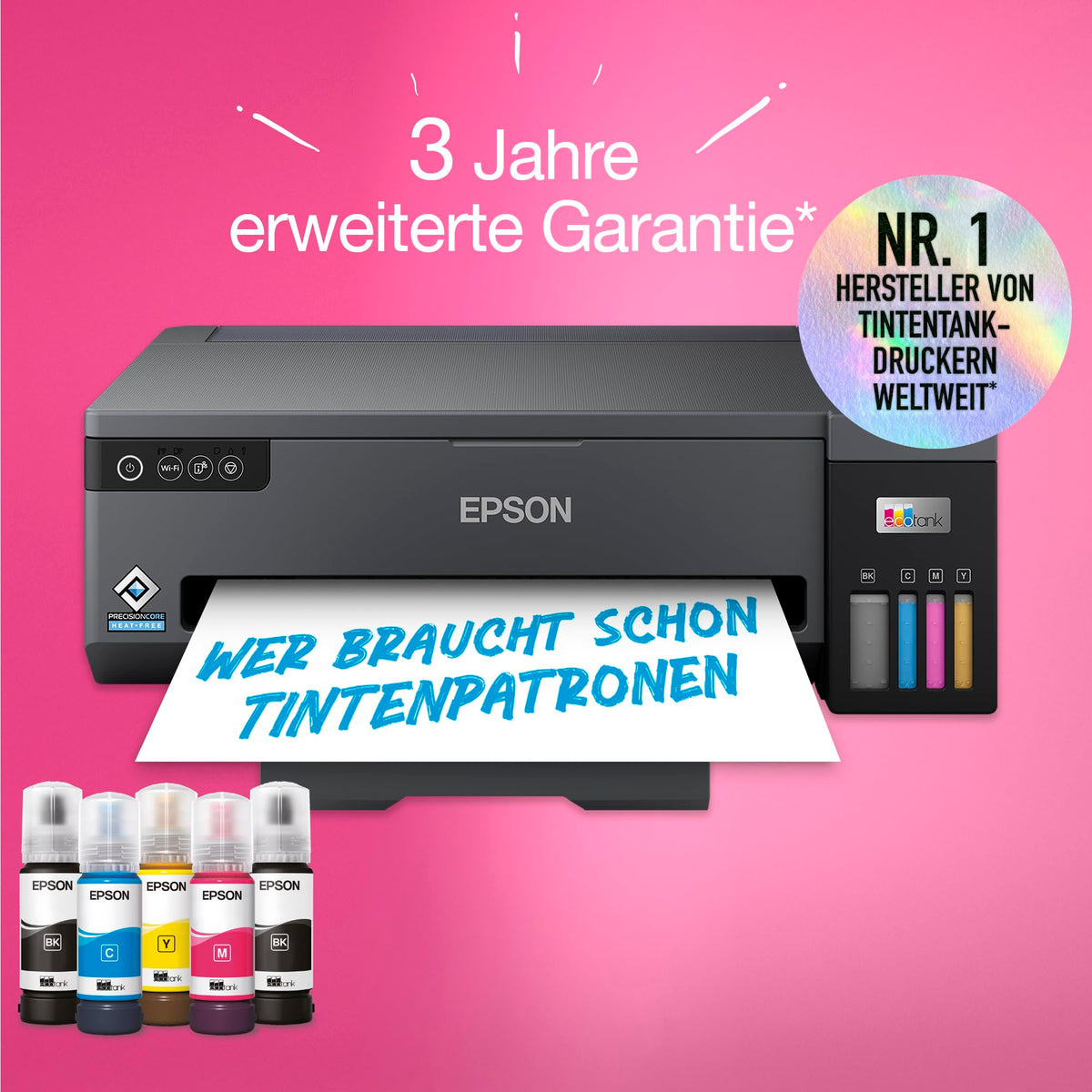 Epson EcoTank ET-14100 Ink Tank Printer | for Home & Small Offices | with Additional Black Ink | WiFi | A3+ | Printing | Includes Ink for up to 3 Years - C11CK39401