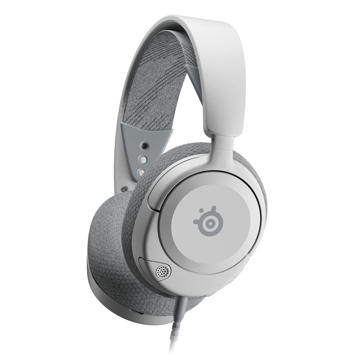 SteelSeries Arctis Nova 1P - Cască de gaming multi-sistem - Driver Hi-Fi - Sunet surround 360° - Perne pentru urechi din spumă cu memorie - Microfon cu anulare a zgomotului - PS5, PS4, PC, Xbox - Alb - 61612