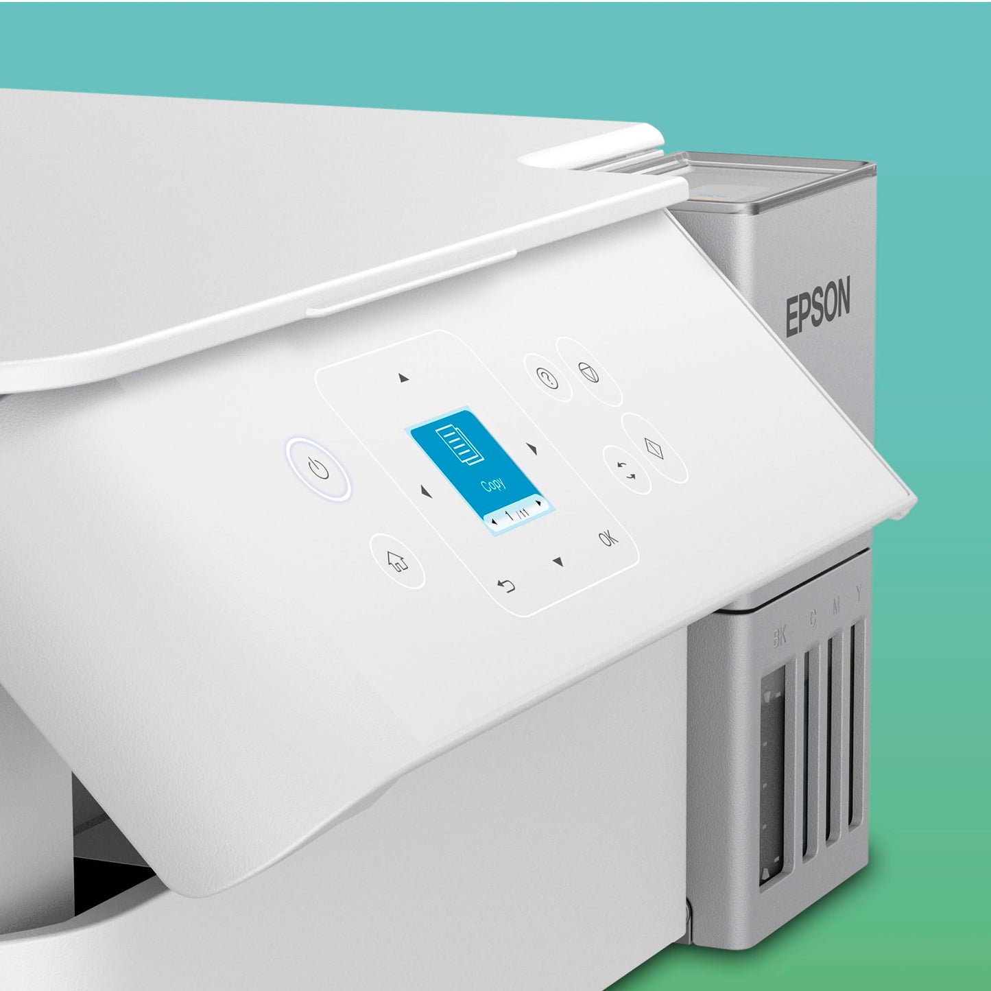 Epson EcoTank ET-2956 White A4 multifunction printer with Wi-Fi & AirPrint ink tank, scanning, copying & duplex printing, up to 3 years of ink included - C11CL41405