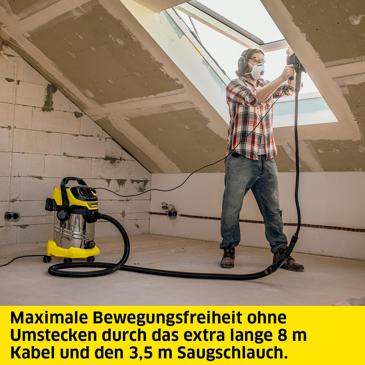 KÄRCHER Wet/Dry Vacuum WD 6 P S V-30/8/35/T, for maximum reach - 1.628-381.0