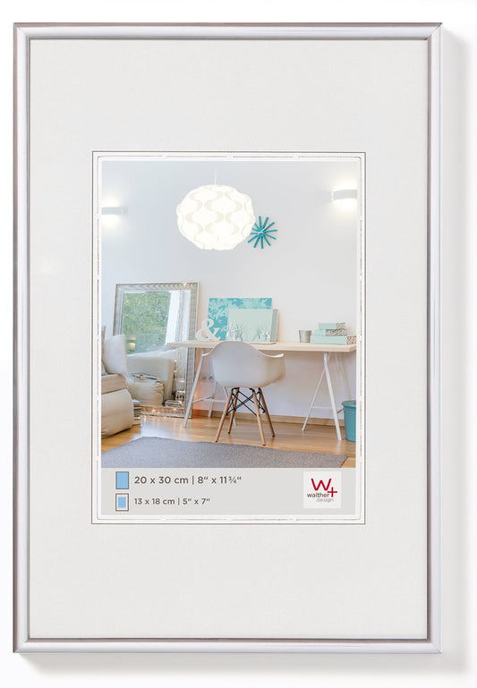 walther design picture frame silver 61 x 91.5 cm poster format New Lifestyle plastic frame KV691S