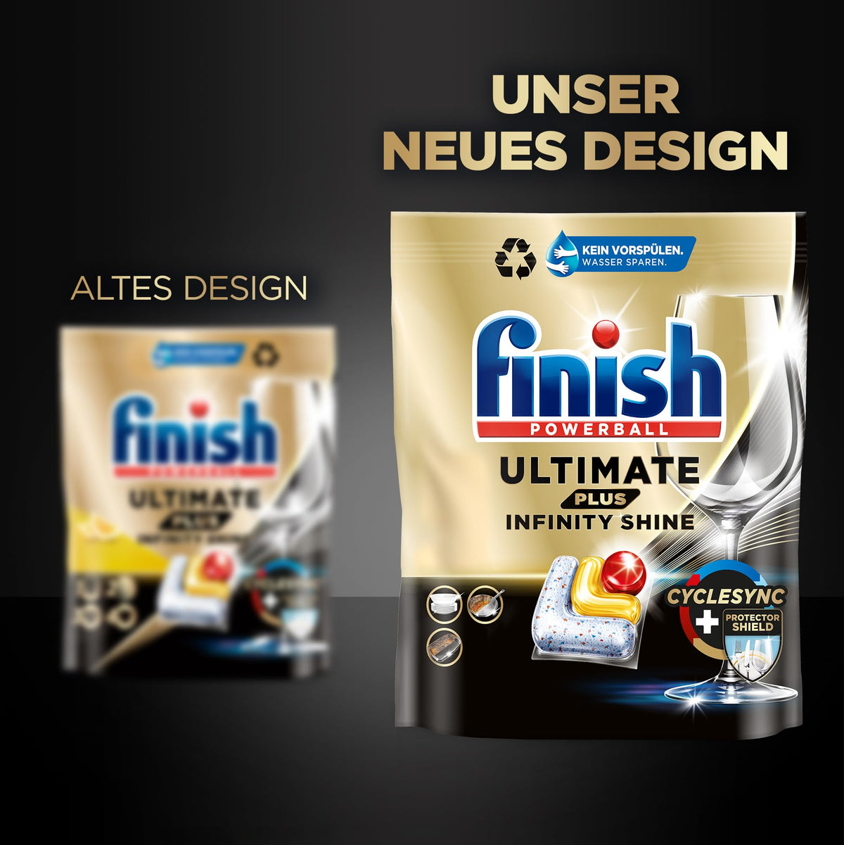 Finish Ultimate Plus Infinity Shine Citrus Spülmaschinentabs – Tablete pentru mașina de spălat vase pentru curățare intensivă, putere de degresare și strălucire cu scut de protecție – 210 Finish Caps - 3272542