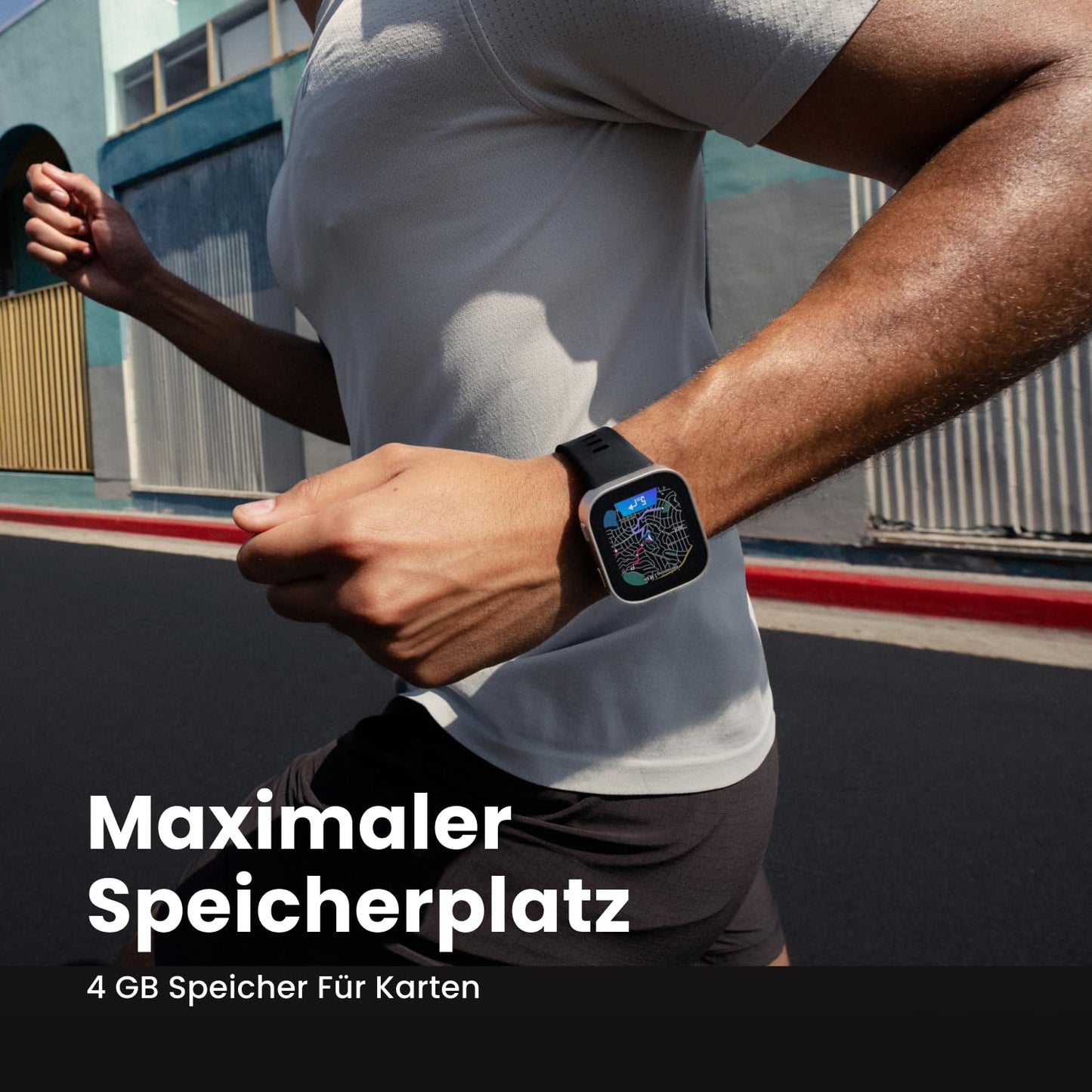Amazfit Bip Max 50mm Smartwatch, 2.07" AMOLED display, 20 days battery life, GPS, 4GB memory, offline maps, fitness tracker, hybrid training, 150+ sports modes, HYROX mode, 5ATM for Android & iPhone - A2568
