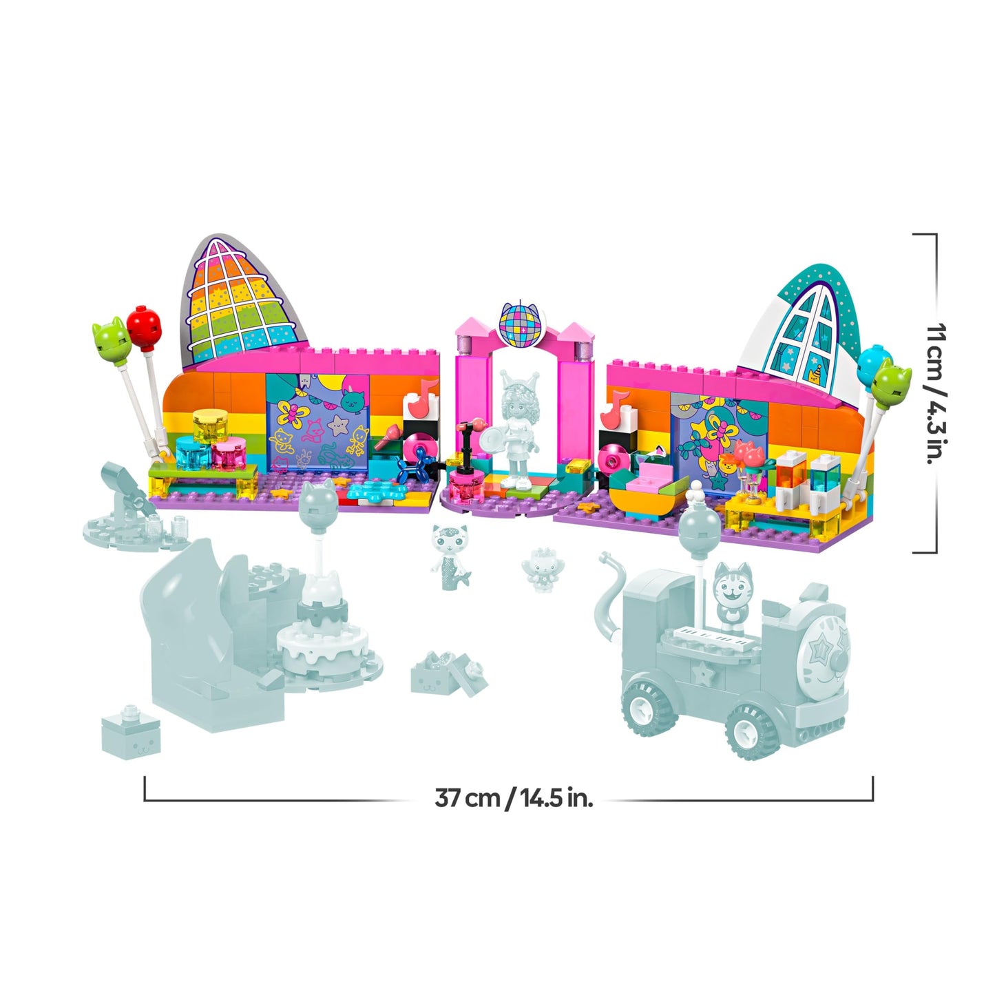 LEGO Gabby's Dollhouse Gabby's Party Room Disco Playset for Kids, DJ Entertainment Toy with Slide, Animal Figures and Accessories, Creative Role Play Gift for 4 Plus Year Old Girls & Boys 10797