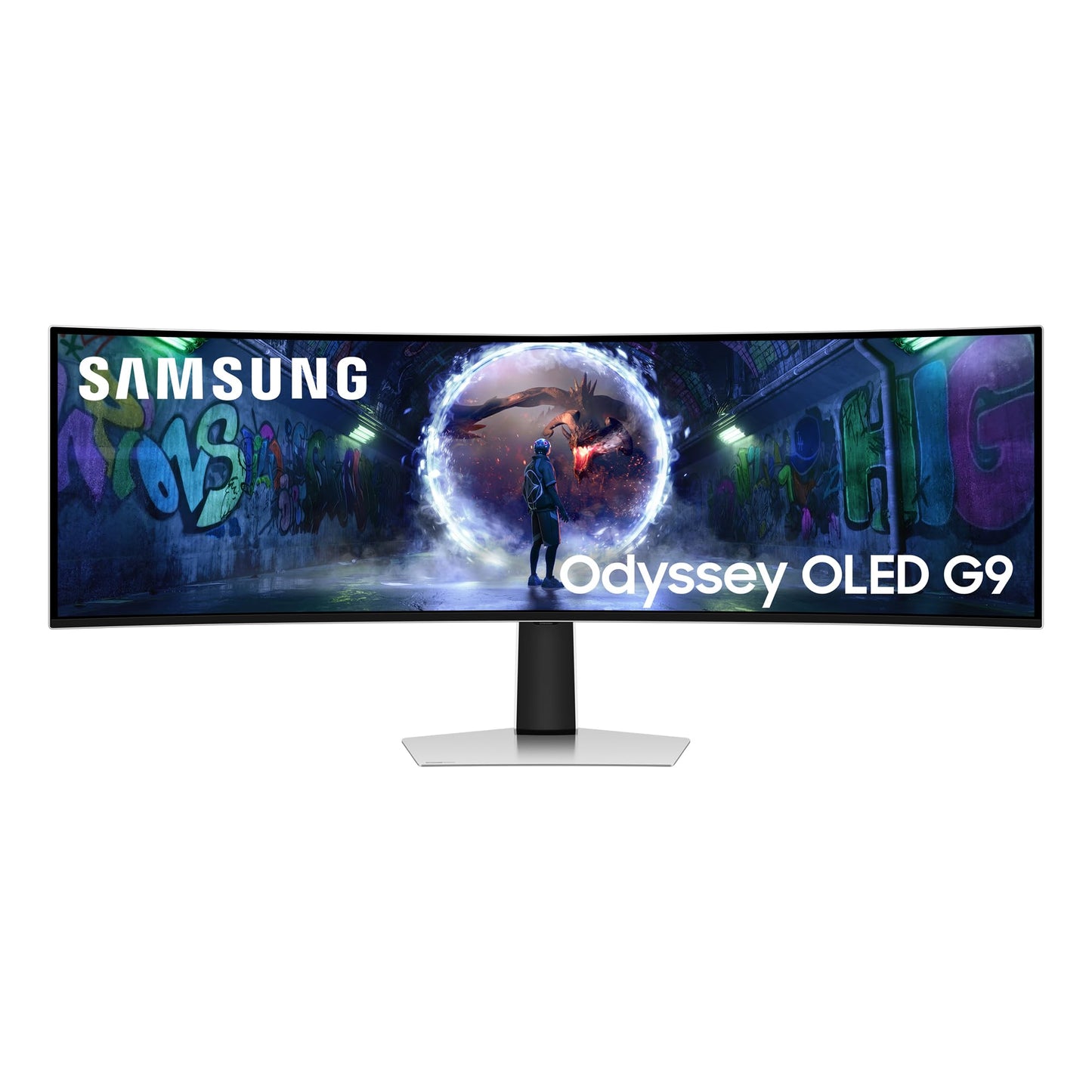 Samsung 49 inch Odyssey OLED G9 G93SD, DQHD (5,120 x 1,440), gaming monitor, PC screen, 240 Hz, OLED glare free, 0.03 ms response time, gaming hub, LS49DG934SUXEN