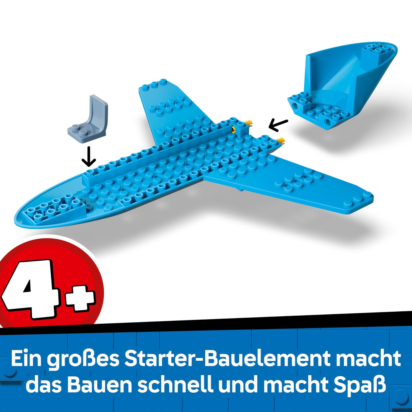 LEGO City Passenger Jet Toy - Airplane Model Kit with 4 Minifigures and Travel Accessories - Educational Toy - Birthday Gift for Boys Ages 4 and Up - 60492
