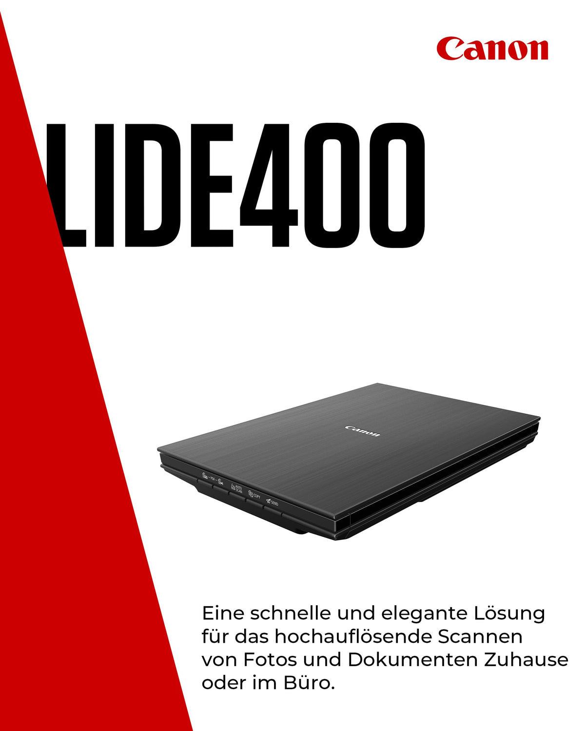 Canon LiDE 400 Scanner plat, scanare foto și documente A4, USB-C 3.0