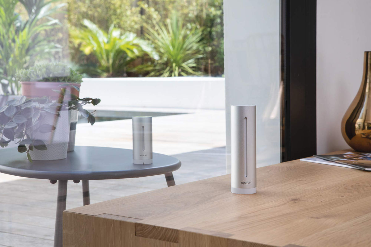 Netatmo Stație Meteo Inteligentă - WLAN, Radio, Senzaor Interior și Exterior, Prognoză Meteo, Amazon Alexa & Apple HomeKit, Higrometru, Calitate a Aerului, NWS01-EC, Negru