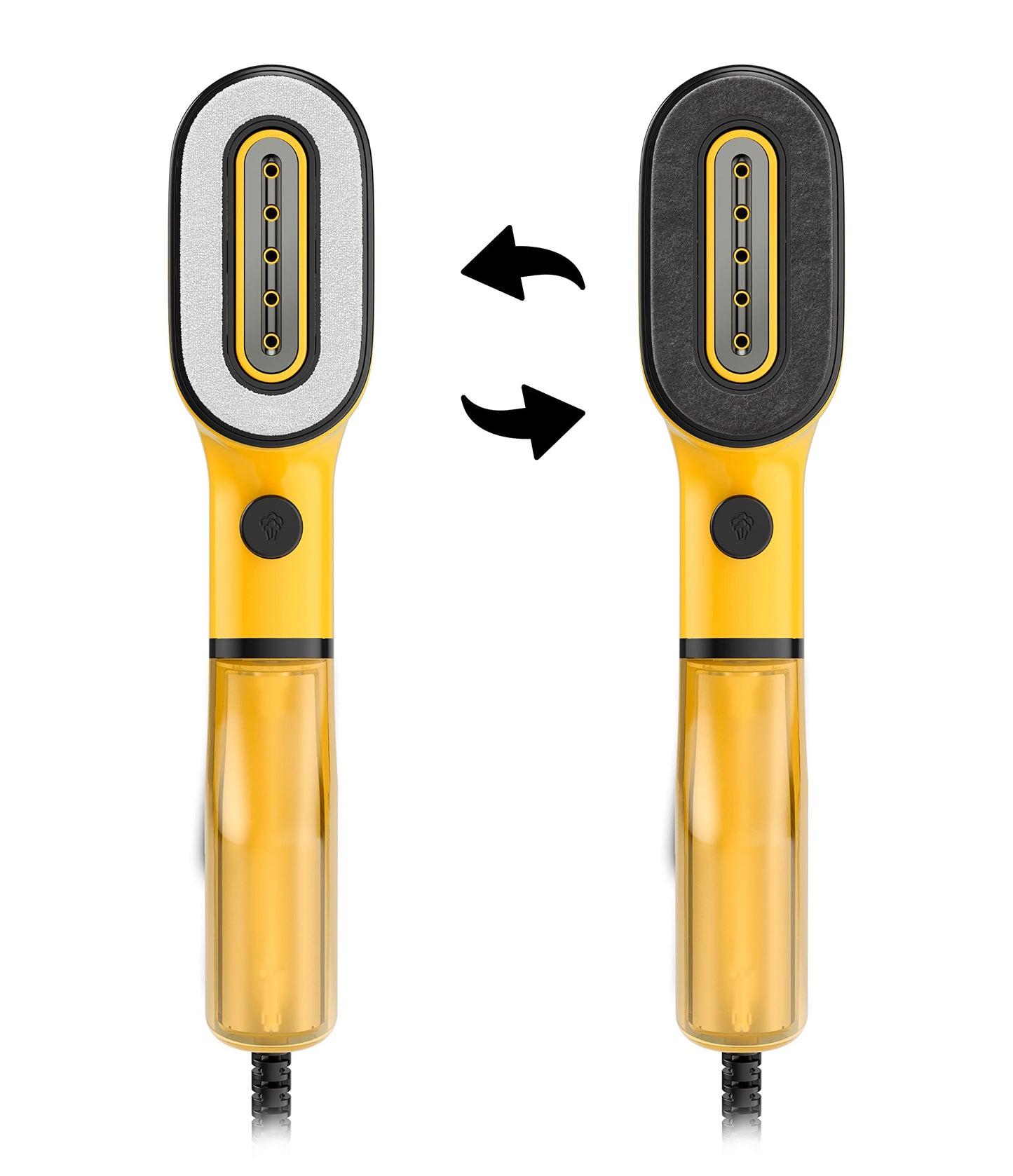 Tefal Pure Pop steam brush, 1300 W, 70 ml water tank, removes up to 99.99% of viruses/bacteria/germs, quick heating, 20 g/min. continuous steam release, steamer, yellow/black, DT2026