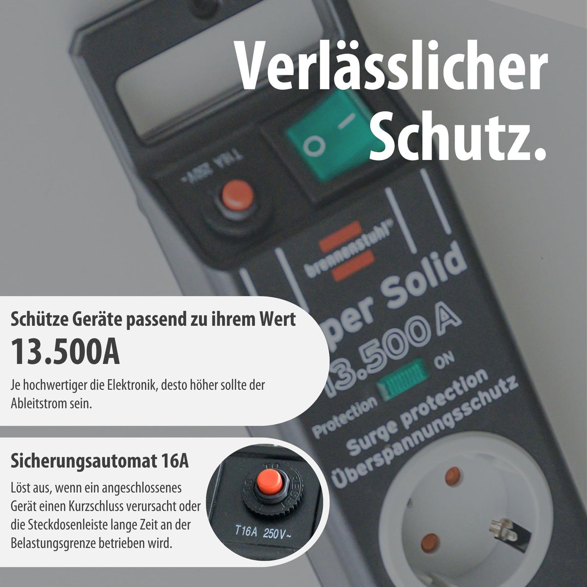 Brennenstuhl Super-Solid Power Strip 8-Fold with Surge Protection - 1153380318