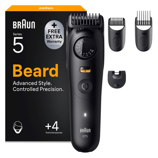 Braun Trimmer pentru barbă Series 5, tăietor de barbă pentru bărbați, BT5520, negru