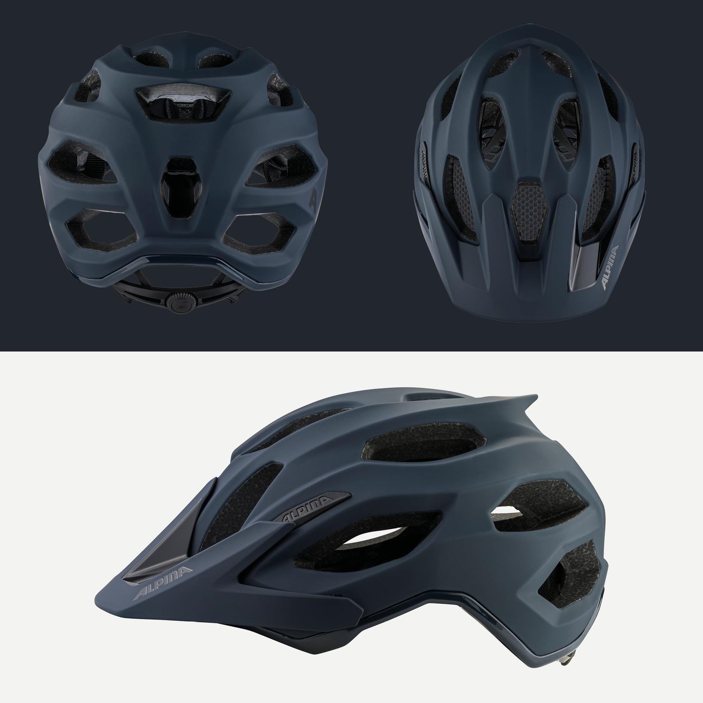 ALPINA Carapax 2.0 MTB bicycle helmet, Navy Smoke Blue, 52-57 cm - A9725