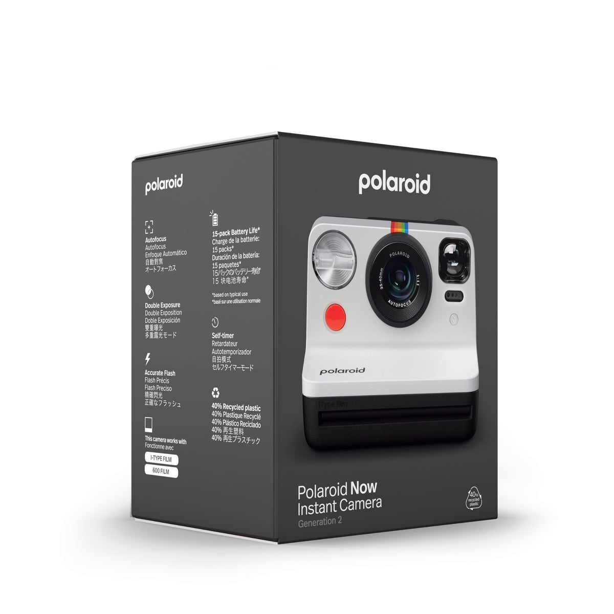 Polaroid Now Gen 2 Instant Camera - Black & White, No Film - 9072