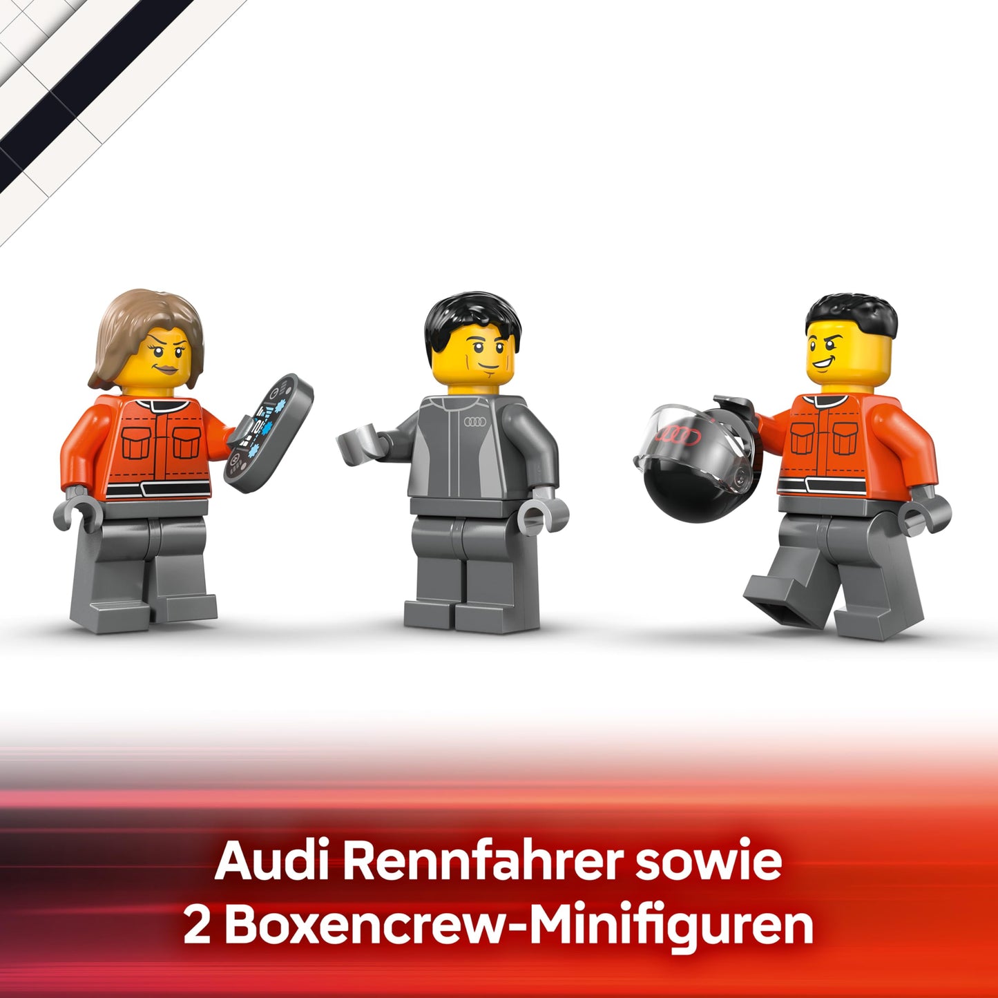 LEGO City F1 Truck with Audi F1 racing car - toy model building with 3 minifigures and vehicle lifting function - gift idea for boys aged 7 and up and motorsport fans - 60493