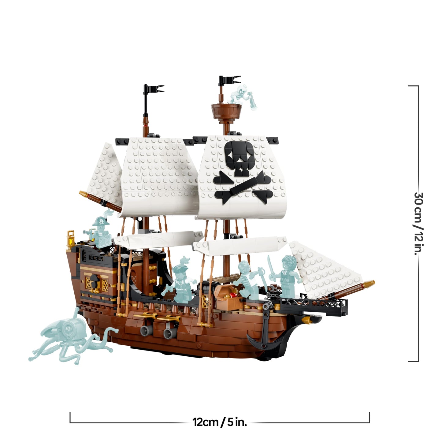 LEGO Creator Legendary Pirate Ship Toy - Model Building with 2 Building Options - Castle or 2 Twin Boats - Children's Room Decoration - Birthday Gift for Boys & Girls Ages 9 and Up - 31387