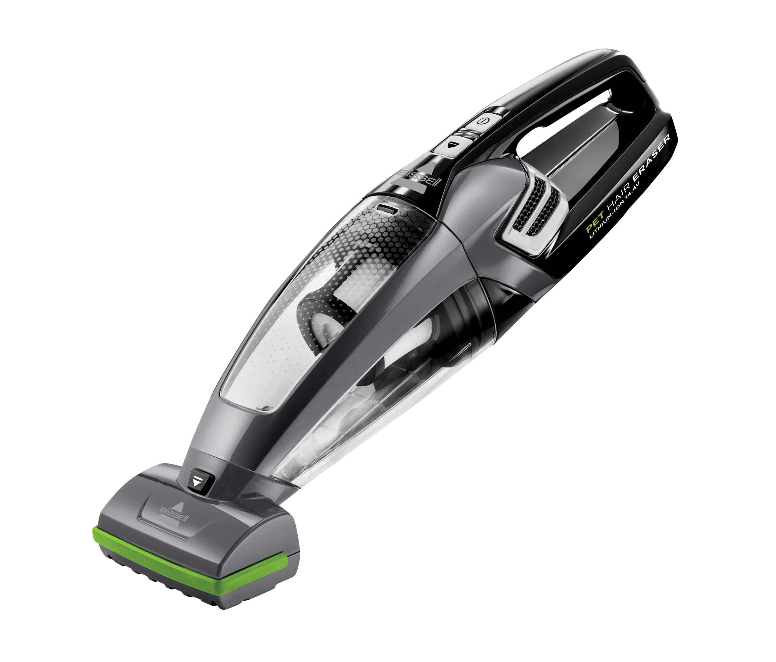 Bissell Pet Hair Eraser, Cordless Handheld Vacuum Cleaner, Rotating Brush Roll, 14.4V, Fights Pet Hair & Dirt, For Your Stairs, Upholstery, Cars and Carpets, 68dB, Black/Titanium, 2278N