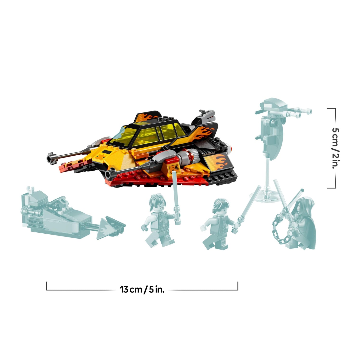LEGO Star Wars The Force Burner Snowspeeder - building and collecting toy with 3 minifigures with lightsabers and speeder bike - gift for boys aged 7 and up & Rebuild the Galaxy fans - 75414