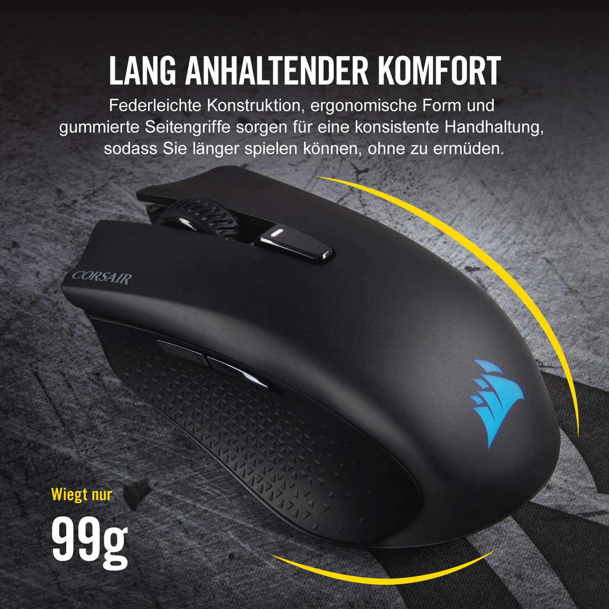 Corsair Harpoon Wireless RGB Lightweight FPS/MOBA Gaming Mouse - 10,000 DPI - 6 Programmable Buttons - Low-Latency Bluetooth - iCUE Compatible - PC, Mac, PS5, PS4, Xbox - Black - CH-9311011-EU