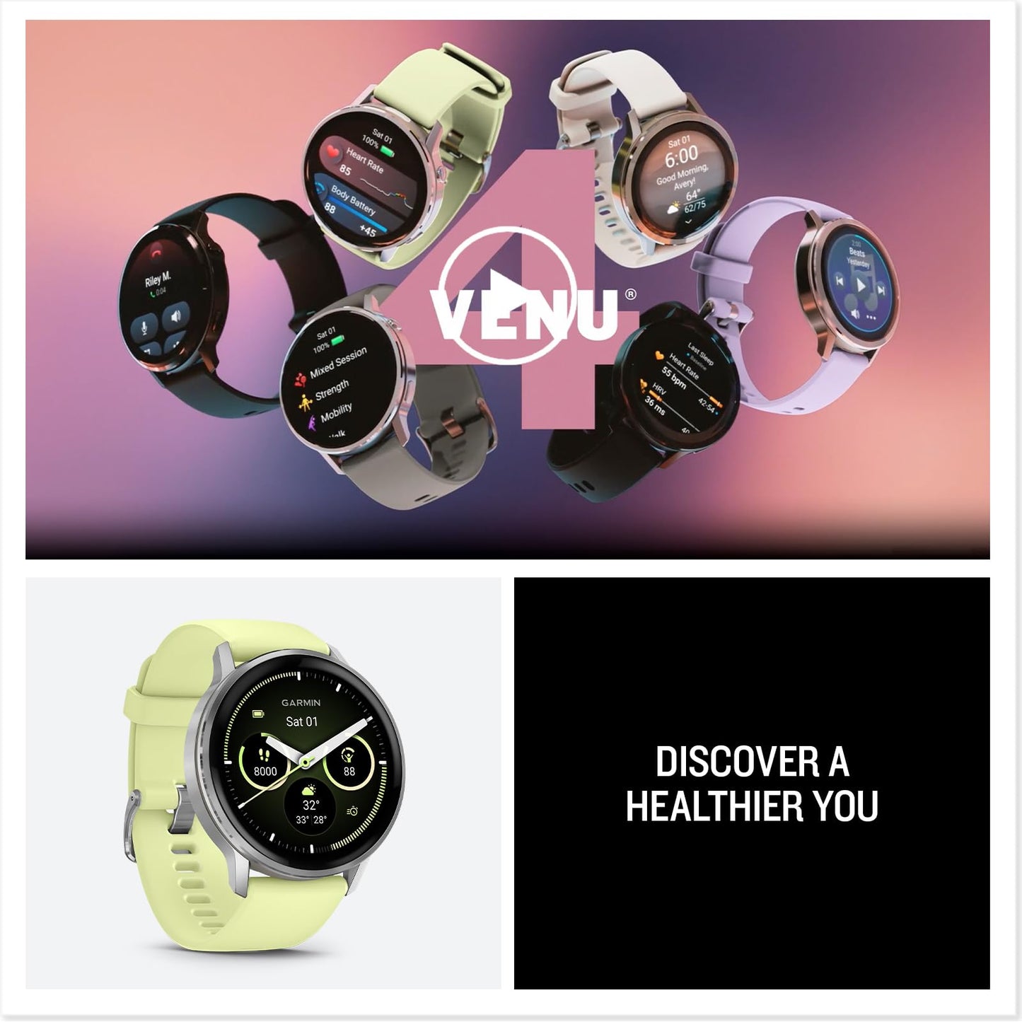Garmin Venu 4 45mm - fitness smartwatch - 010-03014-02