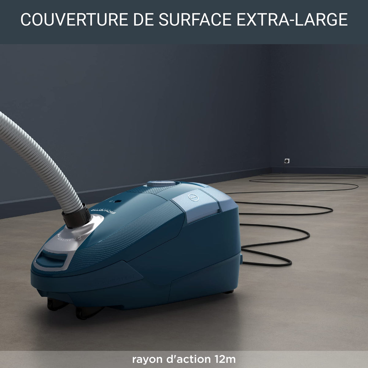 Rowenta Power XXL Bagged Vacuum Cleaner, including parquet nozzle, low energy consumption, motor power of up to 900 W, 4.5 l capacity, 12 m operating radius, 99 percent filtration, RO3143EA - RO3172EA