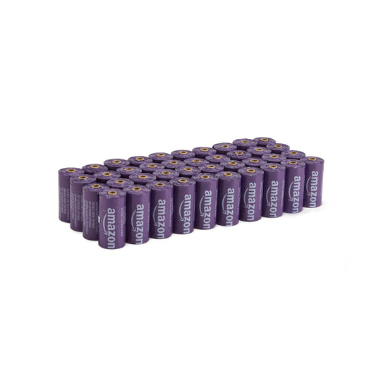 Amazon Basics Pungi pentru excremente de câine cu dispenser, Violet, 600 pungi - 100340-LA-APL