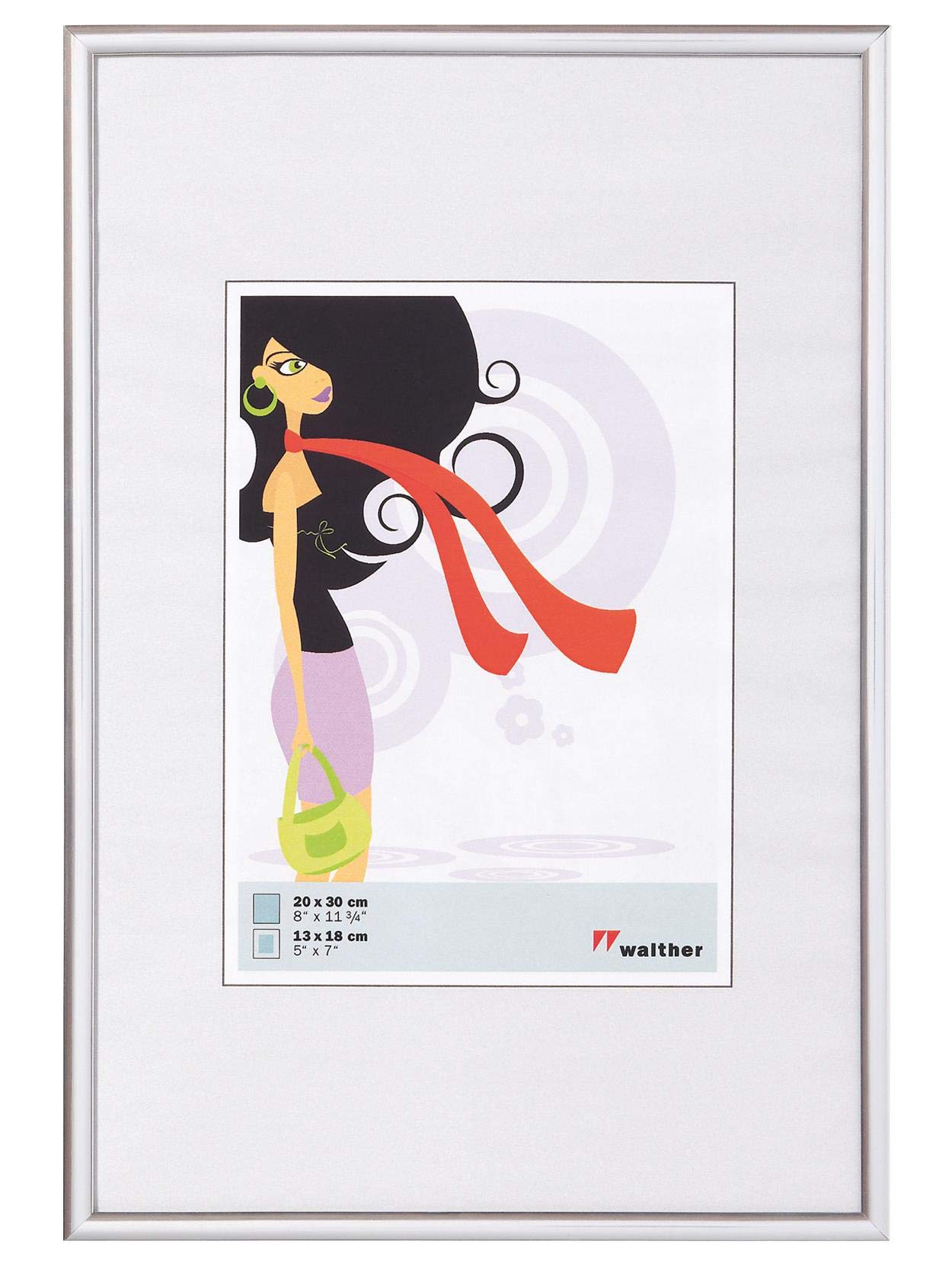 walther design picture frame silver 42 x 59.4 cm (DIN A2) New Lifestyle plastic frame KV426S