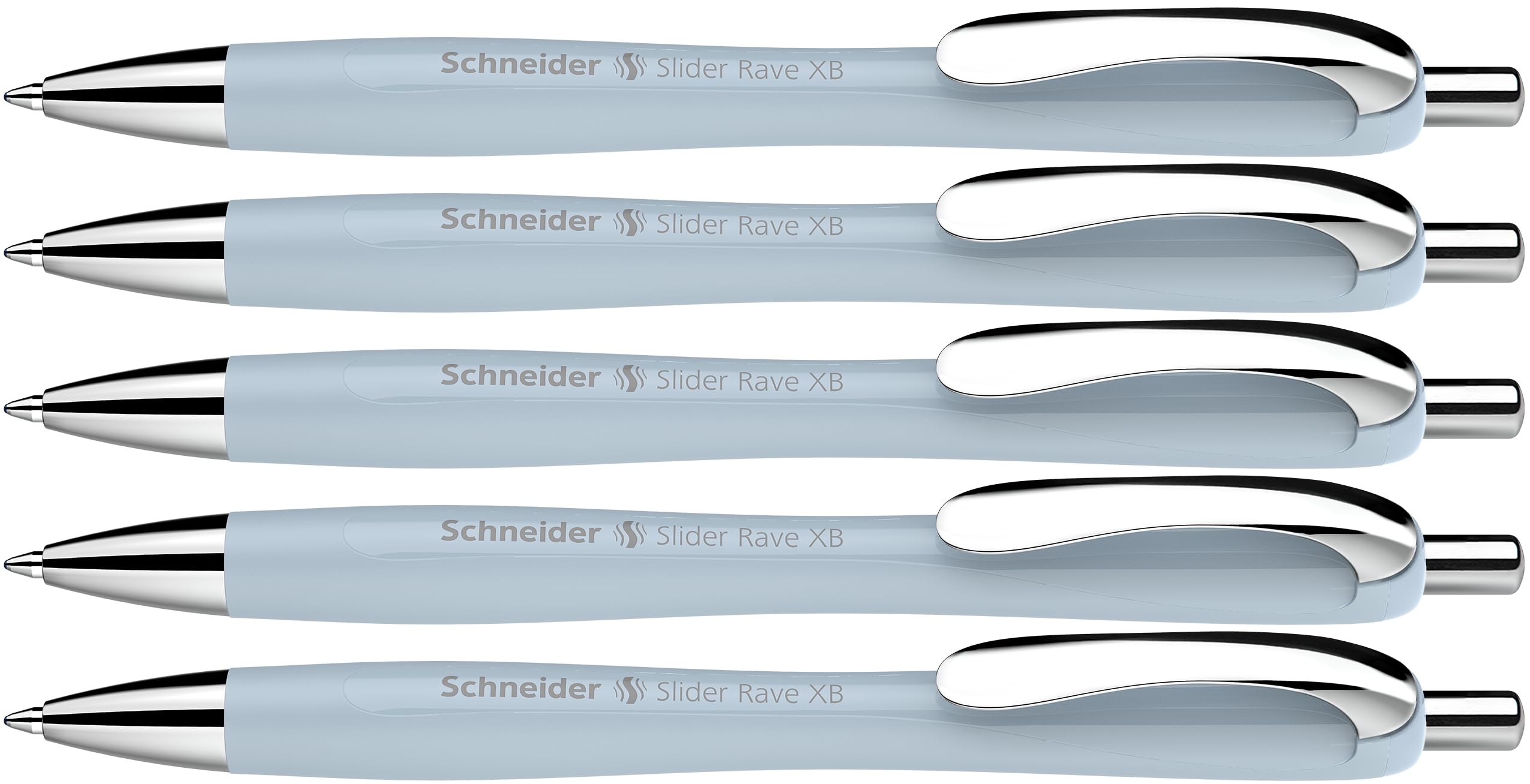 Schneider Slider Rave XB Ballpoint Pen, Pack of 5, Arctic White - 132553