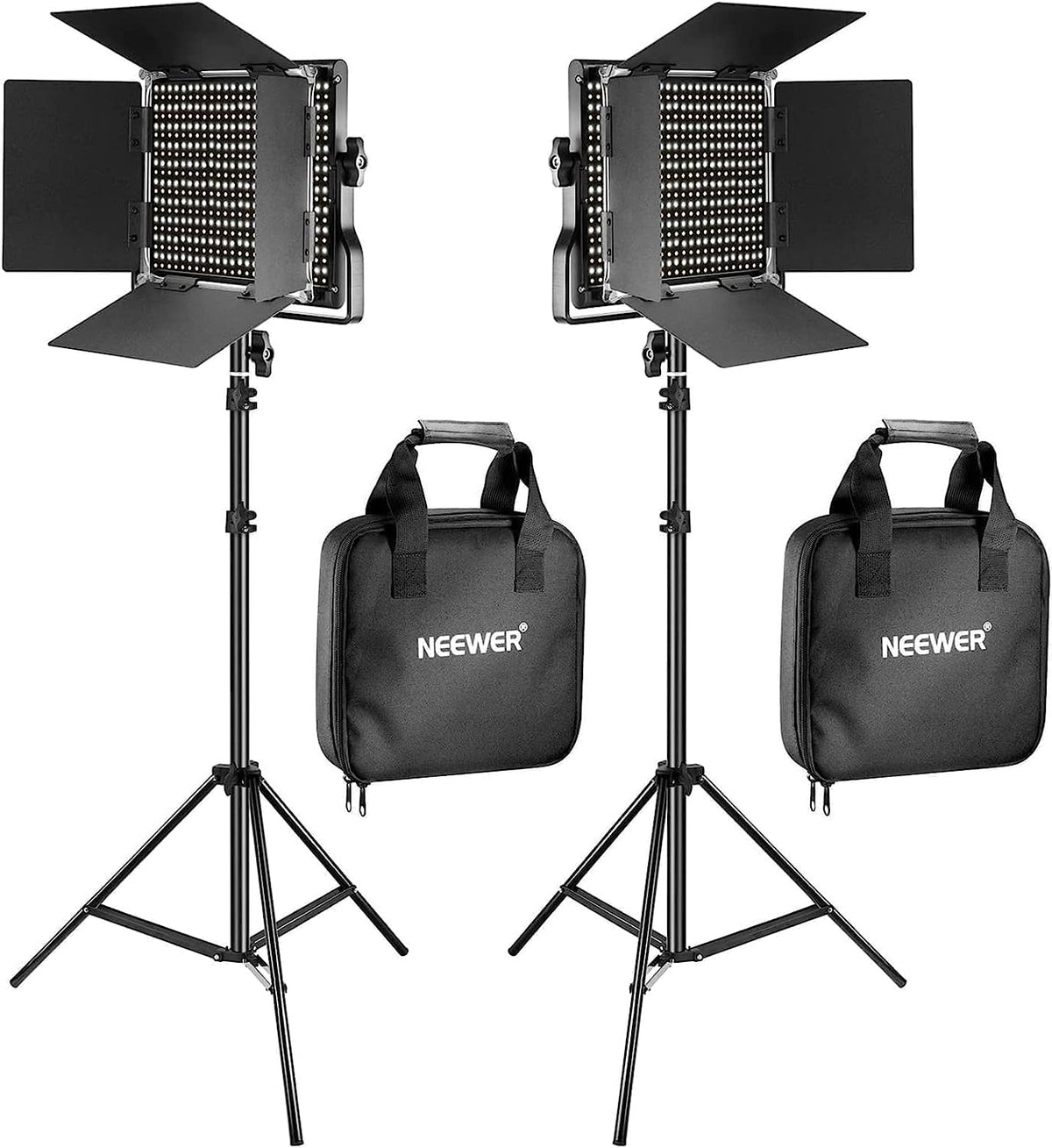 NEEWER NL660 2-Pack LED Video Light with Tripod, Bi-Color - 90100315