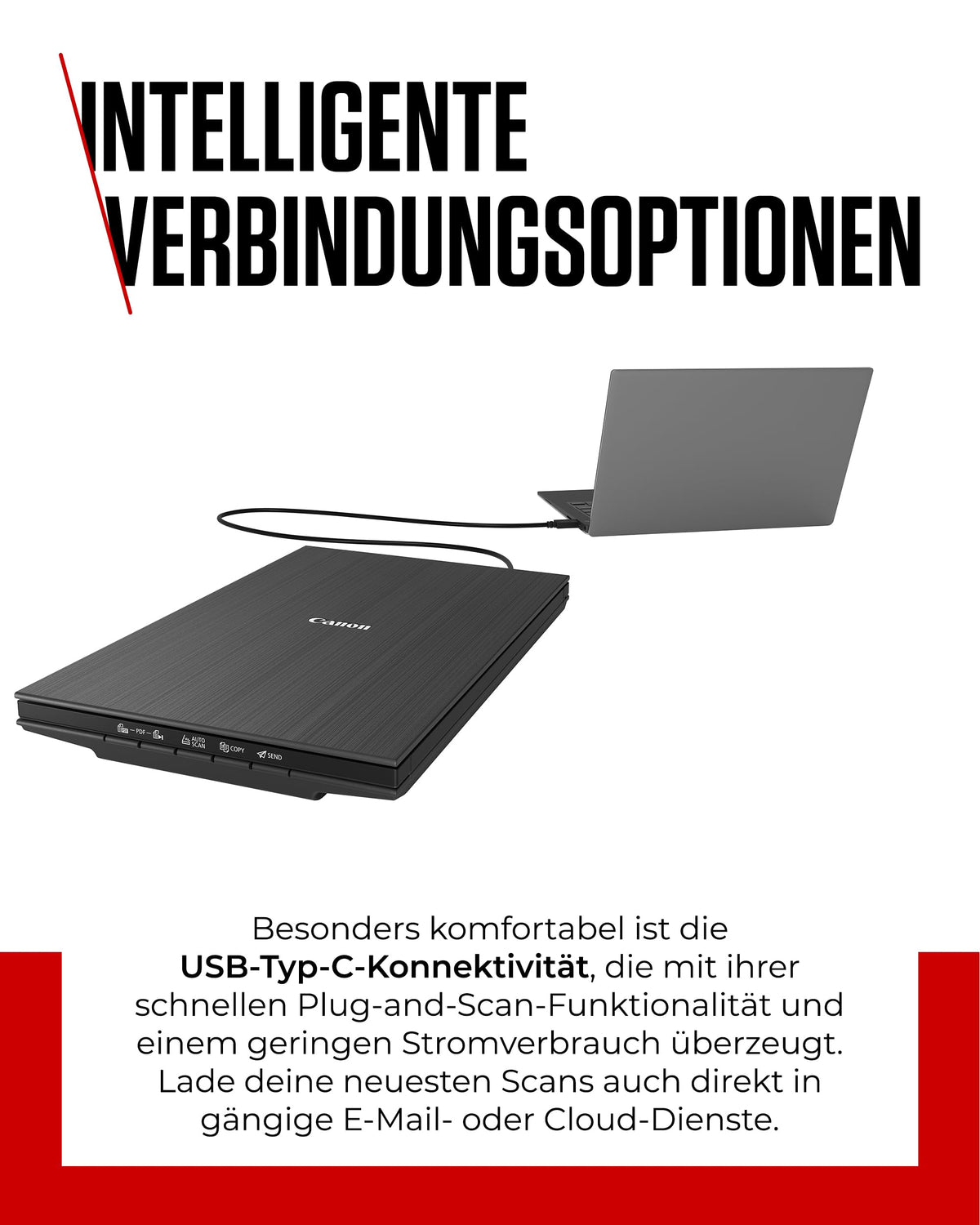 Canon LiDE 400 Scanner plat, scanare foto și documente A4, USB-C 3.0