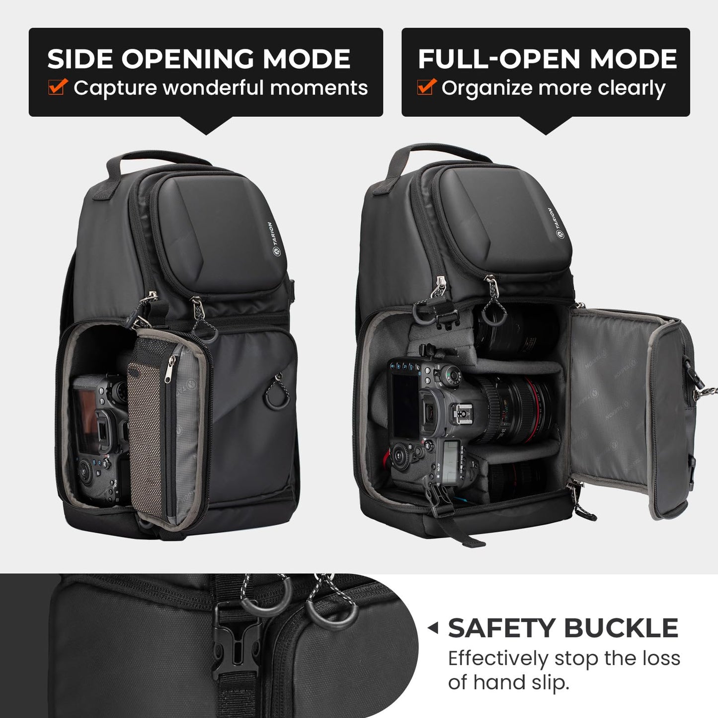 TARION 2-in-1 camera bag sling backpack photo backpack water-repellent TR-S