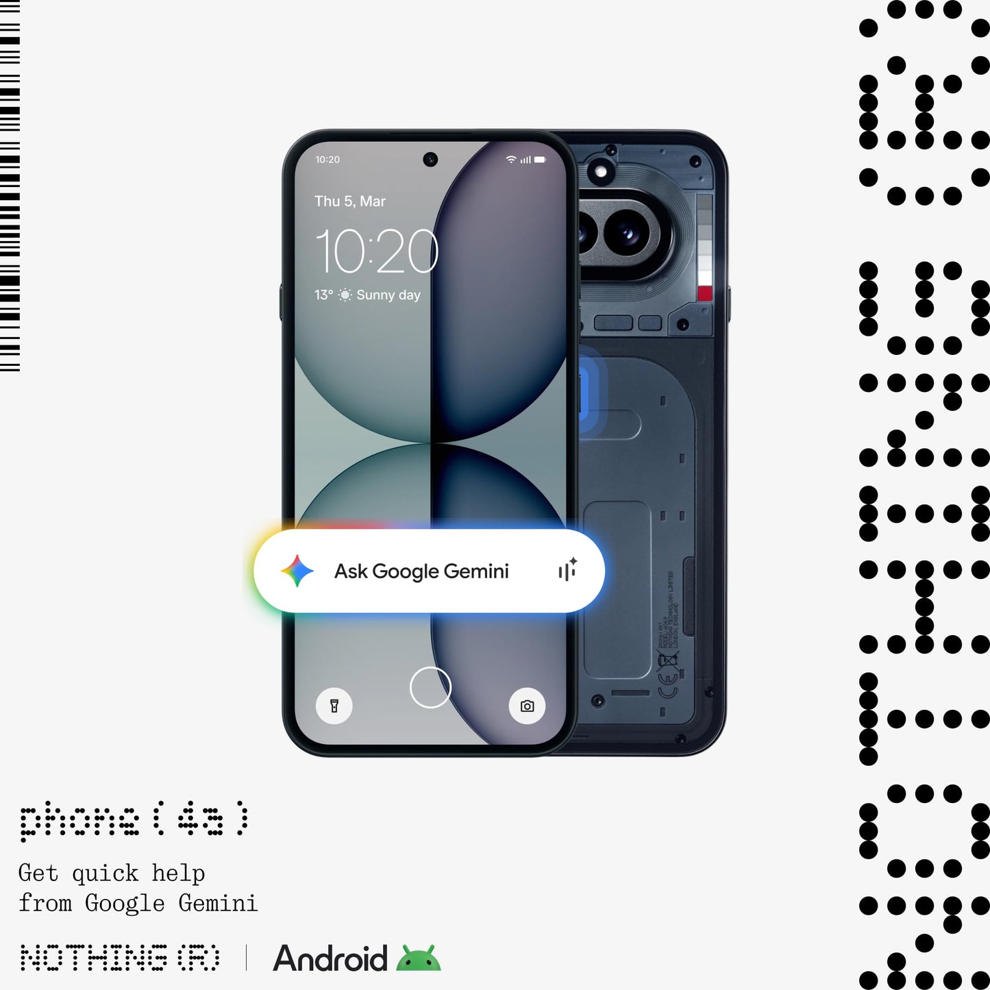 Nothing Phone (4a) - 50 MP triple camera, up to 70x ultra zoom, transparent smartphone, long battery, 50W fast charging, 120Hz AMOLED, Glyph Bar, 8GB+256GB - black - A069