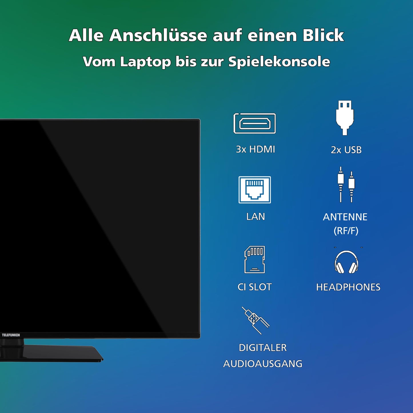 TELEFUNKEN XU50VP750M, 50 inch Smart TV, VIDAA, 4K UHD, HDR, Dolby Vision, triple tuner, 6 months HD+, black (2026)